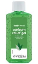 Gel para alívio de queimaduras solares Amazon Basics 240 ml com Aloe Vera, pacote com 1