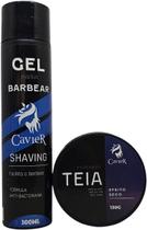 Gel Para Barbear 300ml - Pomada Teia 130g Cavier Cosméticos