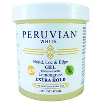 Gel para Braid, Loc e Edge EXTRA HOLD branco peruano 480 ml