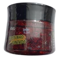 Gel Para Cabelos Com Glitter Vermelho 150 Gr