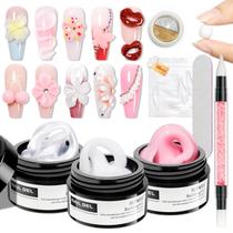 Gel para esculpir unhas SUPWEE Pearl White Pink 3D 42mL