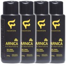 Gel para Massagem Arnica Extra Forte 200g Fashion Kit 4 Frascos
