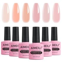 Gel para unhas AIMEILI Hema FREE Rubber Base UV LED 10mL x6 Kit 47