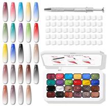 Gel para unhas Karroy 24 cores com esponja para pintura, cura UV/LED Gel para unhas Karroy 24 cores com esponja para pintura, cura UV/LED