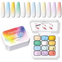 Gel para unhas Karroy Sponge Pat Paint Ombre Gradient 12 cores