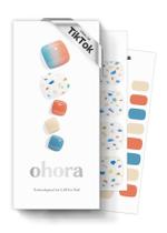 Gel Pedi Strips Sohora semi-curado antes do pôr do sol azul/laranja