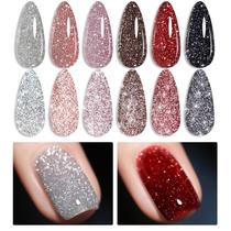 Gel Polish Born Pretty - Vermelho Glitter Refletivo 7ml x 6 Gel Polish Born Pretty - Vermelho Glitter Refletivo 7ml x 6