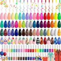 Gel Polish Liner Nail Art Set Beetles 50 cores com pincel