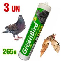 Gel Repelente Pombo Morcegos Insetos Bisnaga 265gr Greenbird 03un Colly