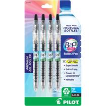 Gel Roller Pen Pilot B2P, frasco com 2 canetas recarregáveis, pacote com 4 canetas