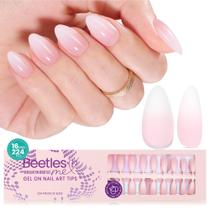Gel rosa Press On Nails Beetles Ombre 224 unidades com primer