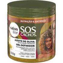 Gel Salon Line S.O.S Definidor Revitalizador Azeite De Oliva 550g