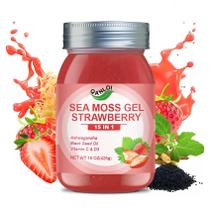 Gel Sea Moss QANLOI Sabor Morango 450 ml de Ashwagandha 15 em 1
