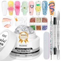 Gel Solid Builder MIZHSE 100g para extensão de unhas com kit