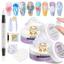 Gel Solid Builder MIZHSE, 2 unidades, 60 ml, transparente/branco para arte de unhas Gel Solid Builder MIZHSE, 2 unidades, 60 ml, transparente/branco para arte de unhas