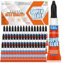Gel Super Glue INSOIA 48 x 3g Adesivo forte multiuso Gel Super Glue INSOIA 48 x 3g Adesivo forte multiuso