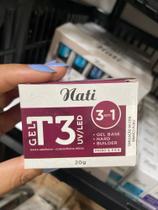 Gel T3 Alongamento de Unha 3 em 1 Branco Puro 20g - Nati