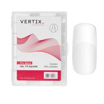 Gel Tip para Alongamento de Unha Vertix Square c/240un Gel Tip para Alongamento de Unha Vertix Square c/240un