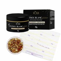 Gel volia c/ glitter control blanc 24g +mini foil e duofresh