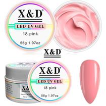 Gel X&d Unhas 18 Pink Alongamento Led Uv Acrigel Fibra 56g Gel X&d Unhas 18 Pink Alongamento Led Uv Acrigel Fibra 56g