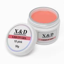 Gel xed pink 18 alongamento unha Led Acrigel 56g não escorre Gel xed pink 18 alongamento unha Led Acrigel 56g não escorre