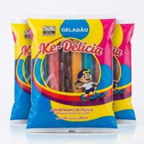 Geladão Gelinho Sacolé 100 Unidades 90ml Sabores Variados Refrescante Festa Lanche Gelado Infantil