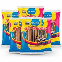 Geladão Gelinho Sacolé 100 Unidades 90ml Sabores Variados Refrescante Festa Lanche Gelado Infantil