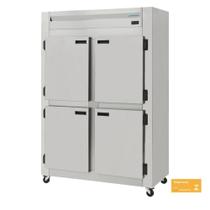 Geladeira Comercial 4 Portas de Inox Escovado com Rodas Kofisa