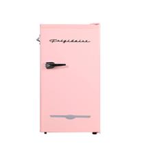 Geladeira compacta Frigidaire Retro 3,2 pés cúbicos com resfriador rosa