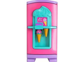 Geladeira de Brinquedo Cozinha Sweet Fantasy - Gela Sorvetinho 8 Peças Cardoso Toys