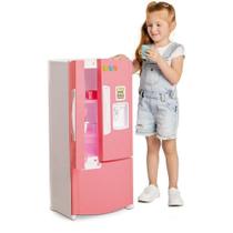 Geladeira de Brinquedo Frost Fun Candy com Freezer Dispenser Água Rosa Tateti Brinquedos