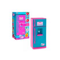 Geladeira de Briquedo LeChef com Acessórios Luz e Som Cor Sortida a Pilha Infantil Menina