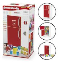 Geladeira De Cozinha Brinquedo Infantil Vermelha De Madeira Junges Geladeira De Cozinha Brinquedo Infantil Vermelha De Madeira Junges
