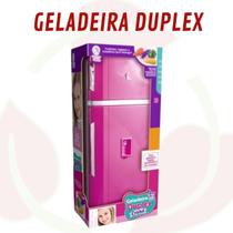 Geladeira Duplex Infantil Grande +15 Acessórios Faz de Conta - LUA DE CRISTAL