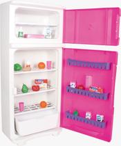 Geladeira Duplex Lua de Cristal + Brinquedos Rosa Menina Geladeira Duplex Lua de Cristal + Brinquedos Rosa Menina