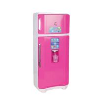 Geladeira Duplex Rosa Infantil Dispenser de Água na Porta