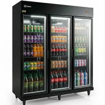 Geladeira Expositora Para Bebidas 3 Portas 1300 Latas Preta Sebem