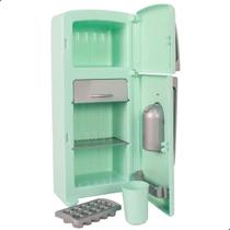 Geladeira + Forma de Gelo e Copo Vintage Kids Brinquedo Infantil Zucatoys