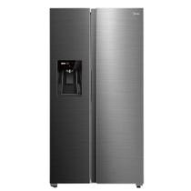 Geladeira Frost Free Midea 570 Litros MDRS761MYD461 Side by Side Inverter Turbo Freezer Inox 110V