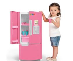 Geladeira Frost Fun Brinquedo Infantil Rosa c/ Acessorios