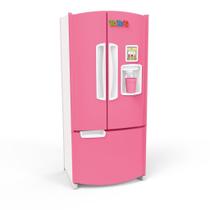 Geladeira Frost Fun Candy Tateti Rosa recheada de acessórios