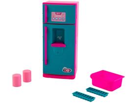 Geladeira Infantil Completa C/ Acessórios 33cm Menina - Usual Brinquedos