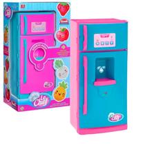 Geladeira Infantil Completa Le Chef - Com Som e Luz Para Brincar De Cozinha Com Acessórios Brinquedo Infantil - Usual