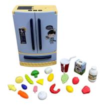 Geladeira Infantil de Brinquedo com Luz, Som e Efeito de Fumaça Realista Importway