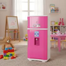 Geladeira Infantil Duplex Princesa Rosa Brinquedo Interativo para Crianças