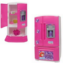 Geladeira Inverse Infantil Rosa Brinquedo Sai Água Na Porta De Verdade Menina Brinquedos Magic Toys