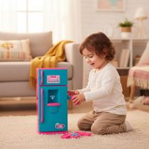 Geladeira LeChef Sortida com Acessórios Luz e Som - Brinquedo Infantil Cozinha Completa