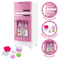 Geladeira Magica Rosa Grande Com Acessorios