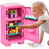 Geladeira Mini Geladeirinha Brinquedo Sonho De Menina Com Acessorios - Toys