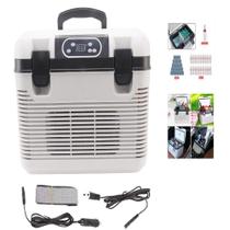 Geladeira Portátil 19L Mini Cooler 12V ou 220V Frigobar Multiuso para Casa, Carro e Barco com Função Aquecer e Resfriar. Motor Home Acampamento